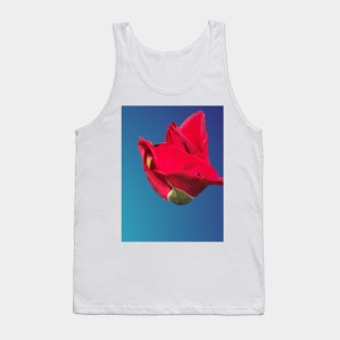 Majestic red macro rose Tank Top